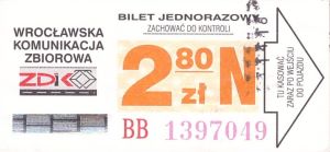 Bilet Wrocław 2,80