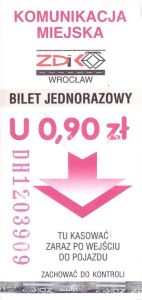 Bilet Wrocław 90 pion