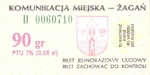 Bilet Żagań 90