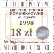 Bilet Zgierz 1998