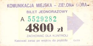Bilet Zielona Góra 4800