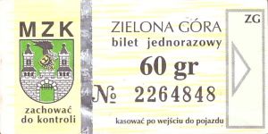 Bilet Zielona Góra 60