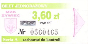 Bilet Żywiec 3,60