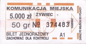 Bilet Żywiec 5000/50