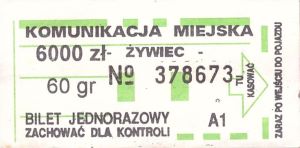 Bilet Żywiec 6000/60