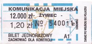 Bilet Żywiec 12000/1,20