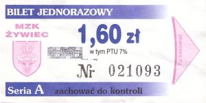 Bilet Żywiec 1,60