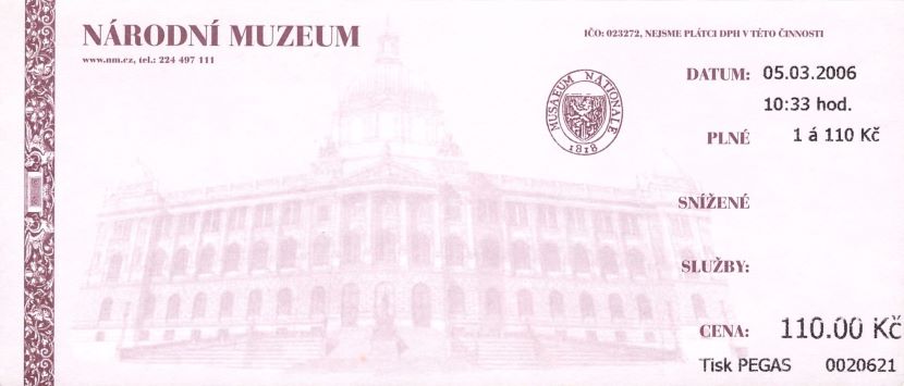 Bilet muzeum Praga