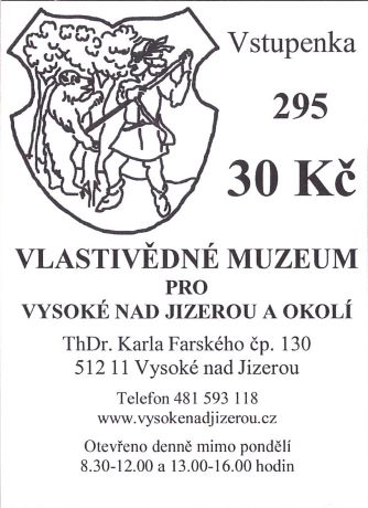 Bilet muzeum Wysokie nad Izerą