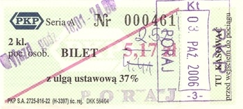 Bilet PKP 5,17