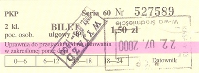 Bilet PKP 1,50