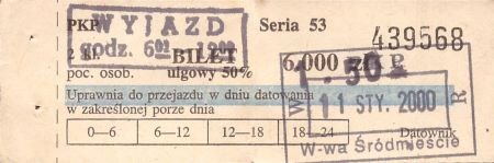Bilet PKP 6000