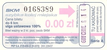 Bilet SKM 0,00