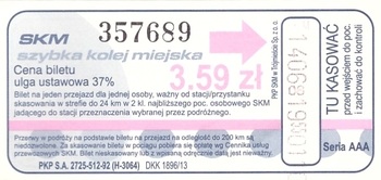 Bilet SKM 3,59