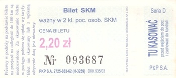 Bilet SKM 2,20