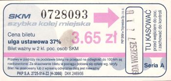 Bilet SKM 3,65