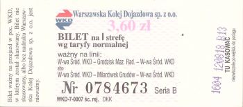 Bilet WKD 3,60