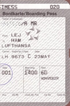 boarding pass